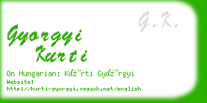 gyorgyi kurti business card