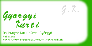 gyorgyi kurti business card